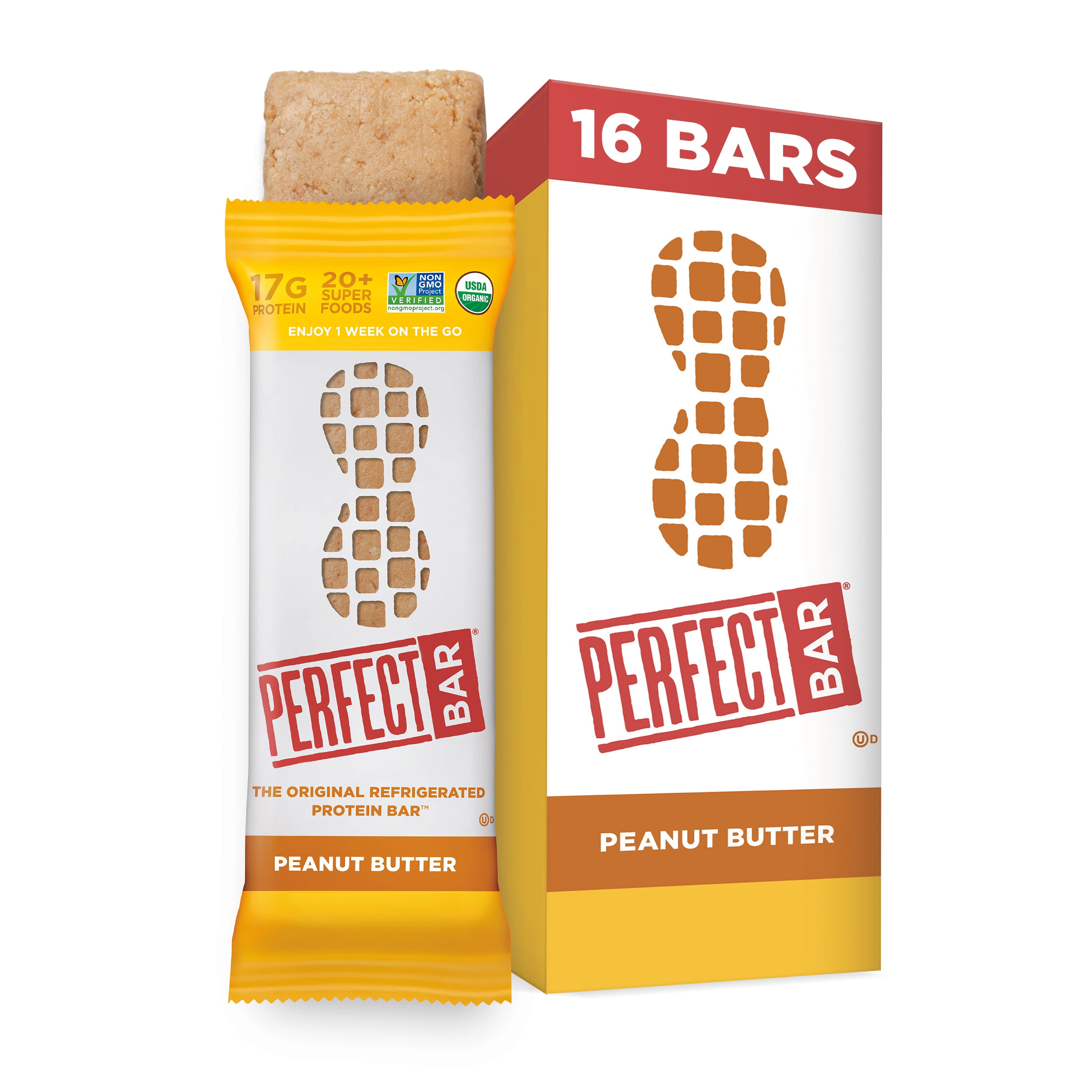 Perfect Bar GlutenFree Peanut Butter Refrigerated Protein Bar, Organic
