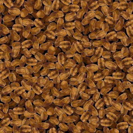 Perfect Blend Coffee Beans Brown Cotton Fabric