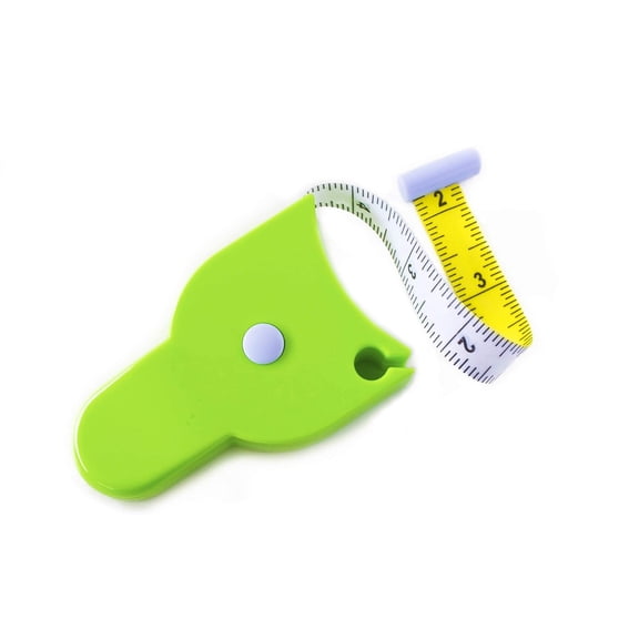 Perfect Body Tape Measure - 80 Inch Automatic Telescopic Retractable Measuring for Body: Waist, Hip, Bust, Arms, and More (Green inch)