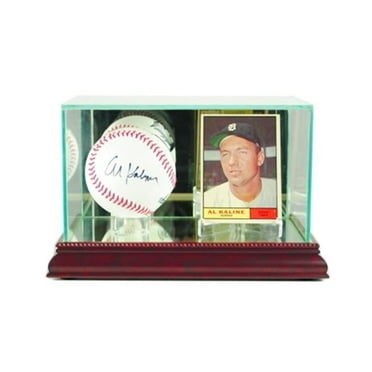 Perfect Cases CRDSB-C Card and Baseball Display Case- Cherry