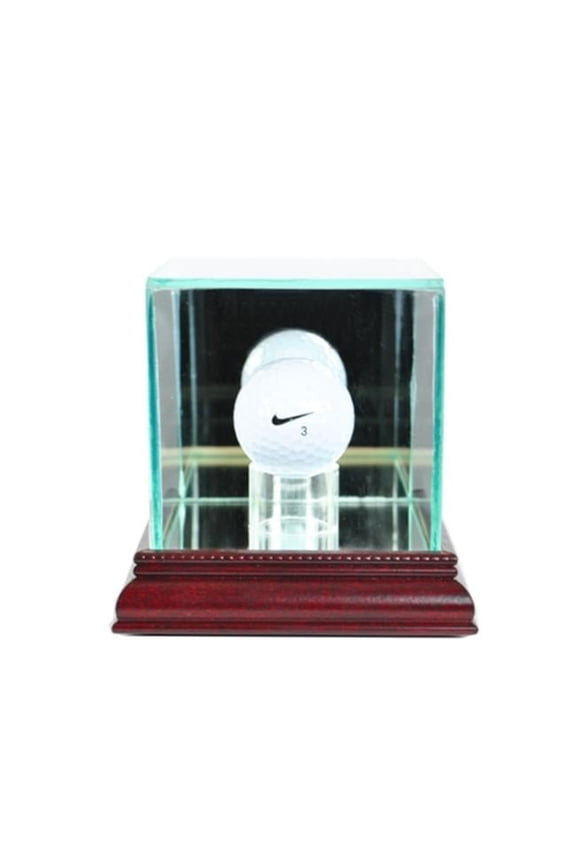 - Golf Ball Display Case, Cherry Finish