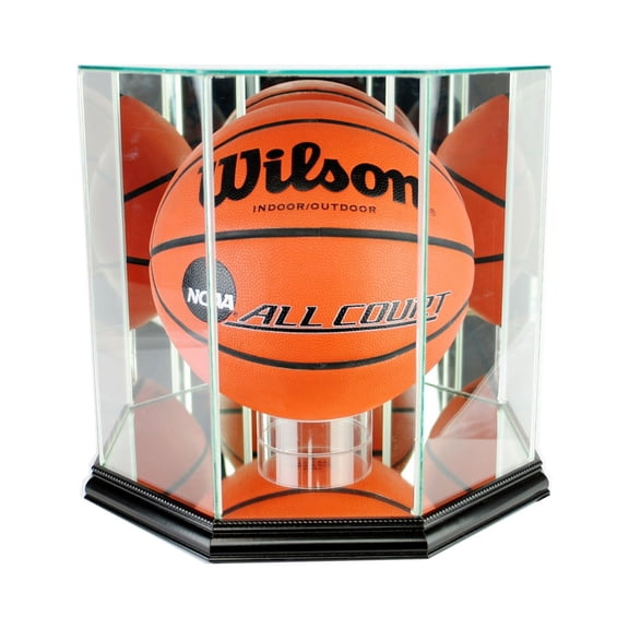 Perfect Cases - Octagon Basketball Display Case, Black Finish
