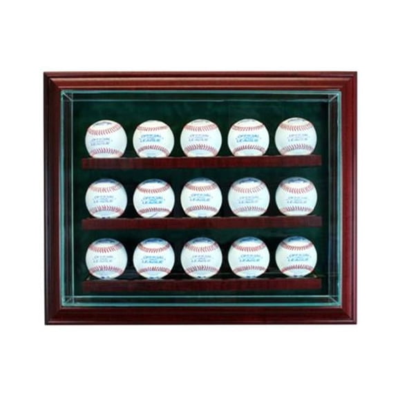 Perfect Cases PC-15BSCB-C 15 Baseball Cabinet Style Display Case, Cherry
