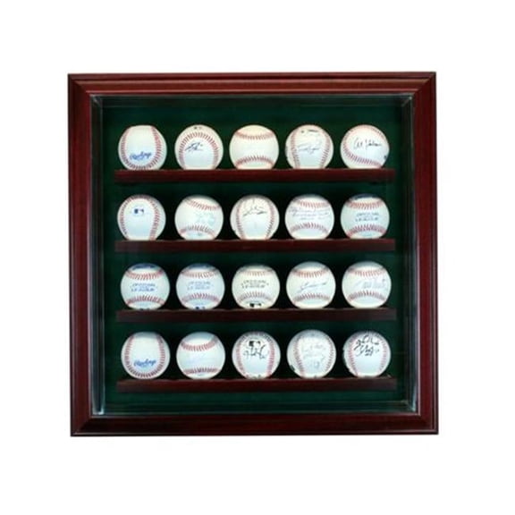 Perfect Cases PC-20BSCB-C 20 Baseball Cabinet Style Display Case, Cherry
