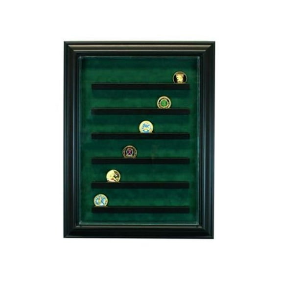 Perfect Cases PC-36COINCB-B 64 Coin Cabinet Style Display Case, Black