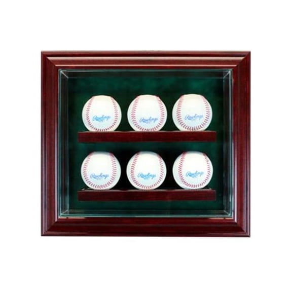 Perfect Cases PC-6BSCB-C 6 Baseball Cabinet Style Display Case, Cherry