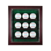 Perfect Cases PC-9BSCB-C 9 Baseball Cabinet Style Display Case, Cherry