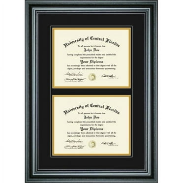 Perfect Cases PCFRM-D4PM1114 11 x 14 in. Double Diploma Frame for Diploma