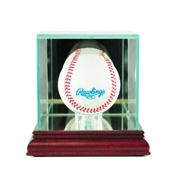 Perfect Cases SBSB-C Single Baseball Display Case, Cherry