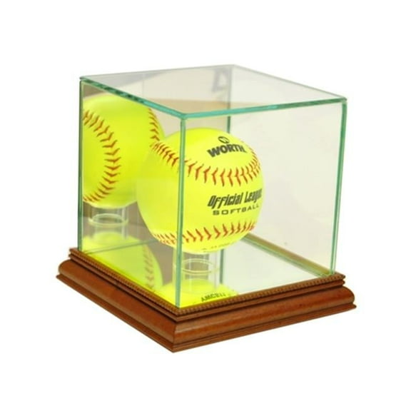 Perfect Cases  Softball Display Case, Walnut