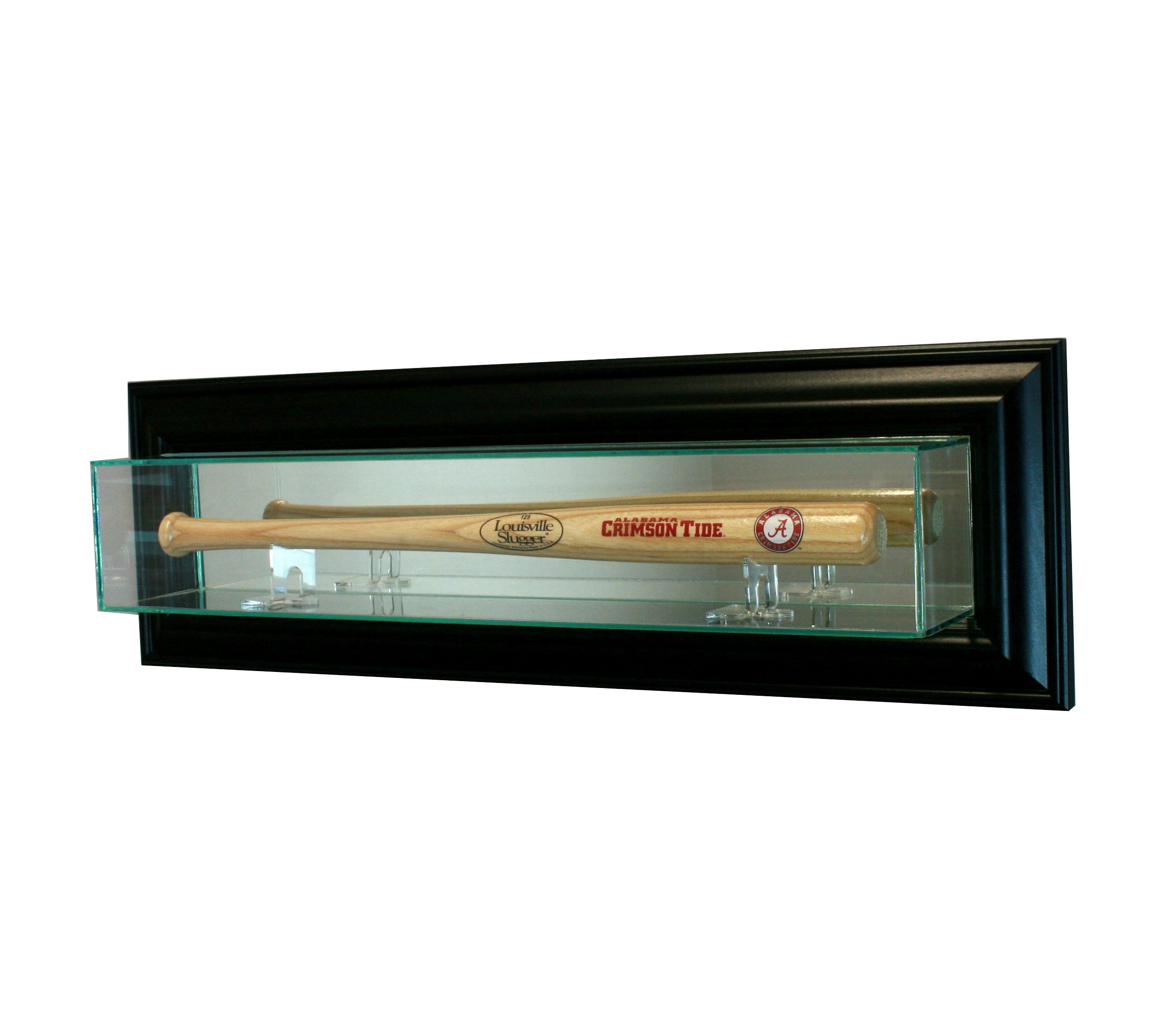 Perfect Cases WMMNIBAT-B Wall Mounted Mini Bat Display Case, Black ...