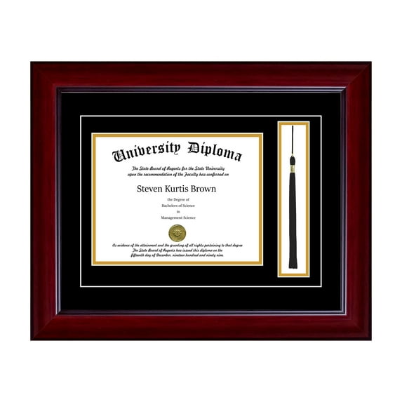 Perfect Cases and Frames 8.5" x 11" Glass Wall Mounted Frames, Brown
