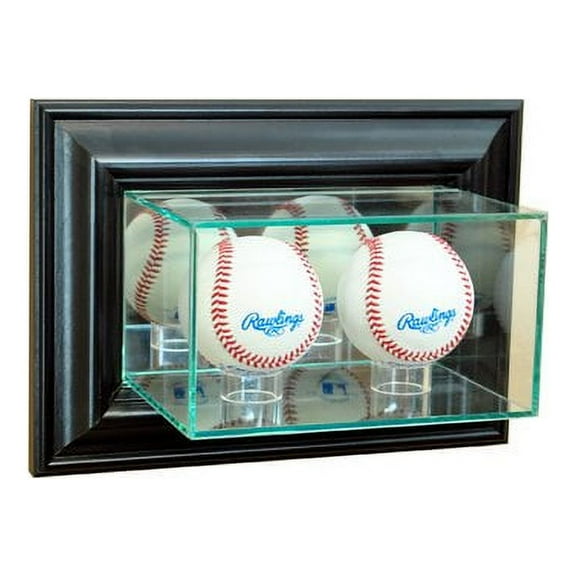 Perfect Cases and Frames Wall Mounted Double Baseball Display Case
