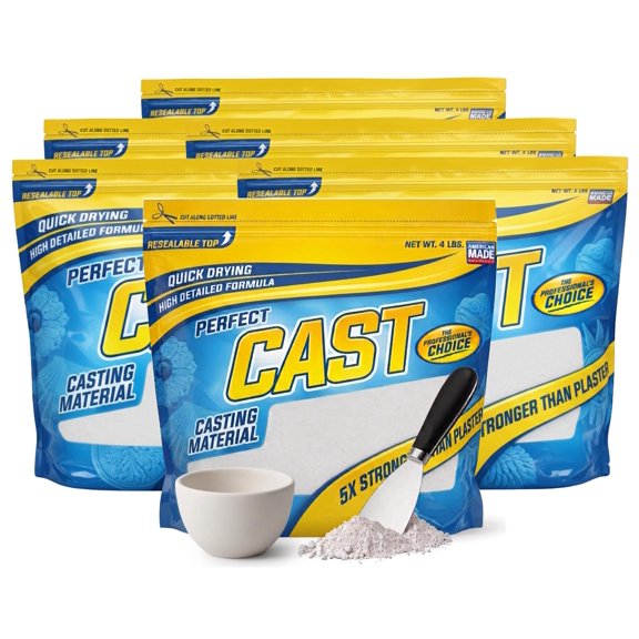 Perfect Cast Mold Casting Powder for DIY Sculptures & Crafts, 6 x 4 lb Bags