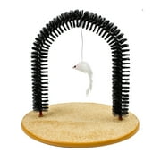 Perfect Cat Grooming Arch With Bag Of Self Scratcher And Massager Brushing Post Reduces Shedding & Hair Suitable for Cute Pets