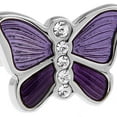 thumbnail image 1 of Perfect Cufflinks Butterfly Lavender Crystal Cufflinks, Rhodium, 1 of 5