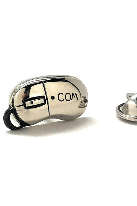 Lapel Pin Computer Mouse Enamel Pin, Computer Nerd, Tie Pin, Dot Com Mouse