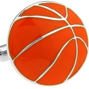 Perfect Cufflinks Orange with Silver Cufflinks