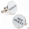 thumbnail image 1 of Perfect Cufflinks Round White and Black Enamel Cufflinks, 1 of 5