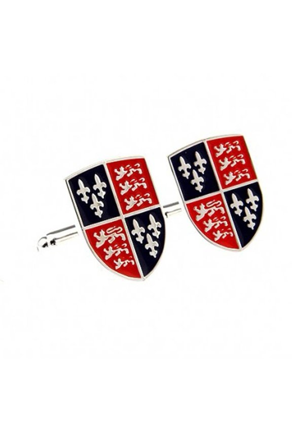 Royal Coat of Arms of England Shield Silver Tone Cufflinks