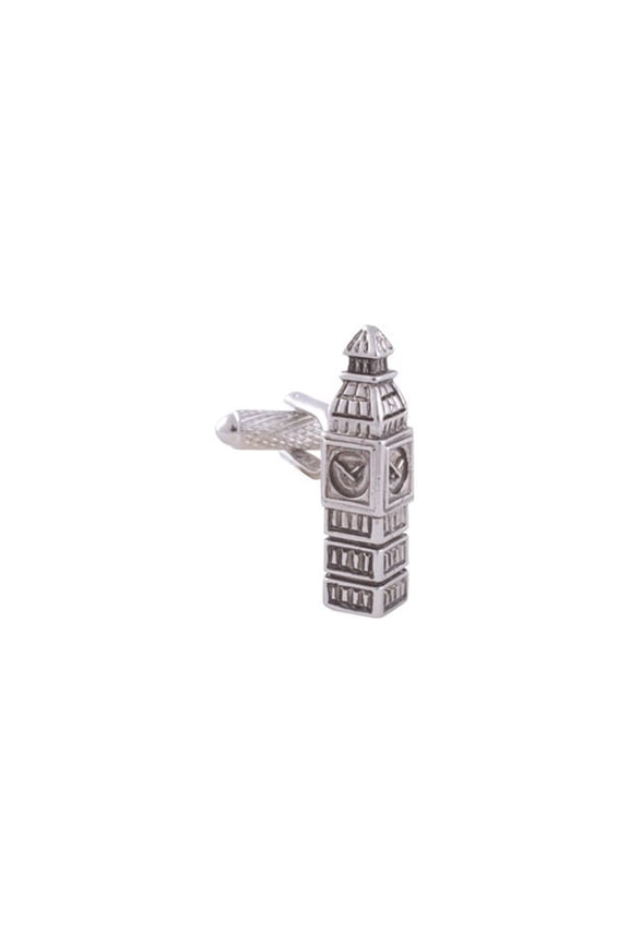 Perfect Cufflinks Silver Big Ben London Iconic 3D Tower Dress Cuff Links