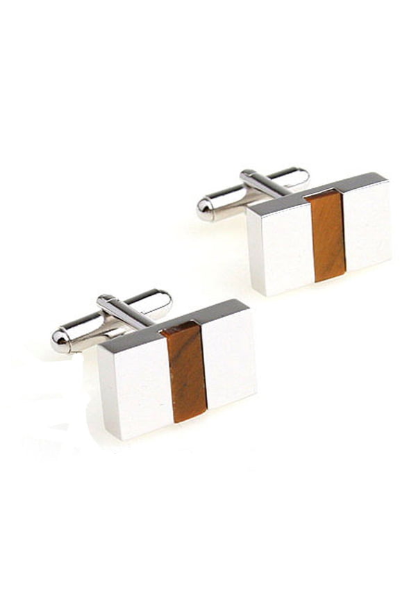 Wood Band Stripe Cufflinks