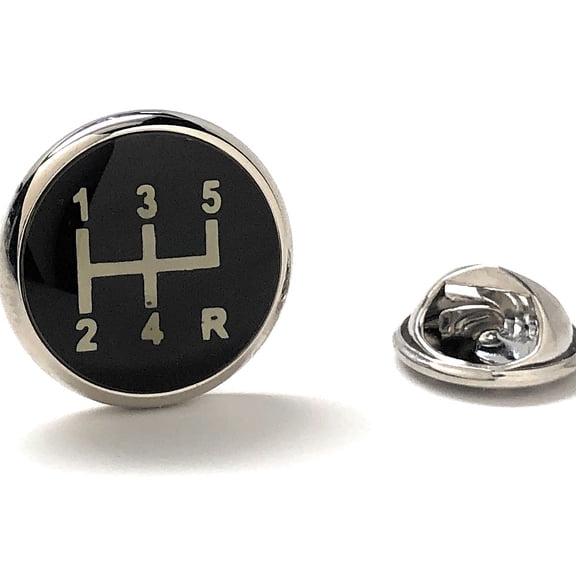 Perfect Cufflinks by Perfect Cufflinks Black Car Racing Automobile Gear Knob Enamel Pin Car Lover Button Pins, Tie Pin
