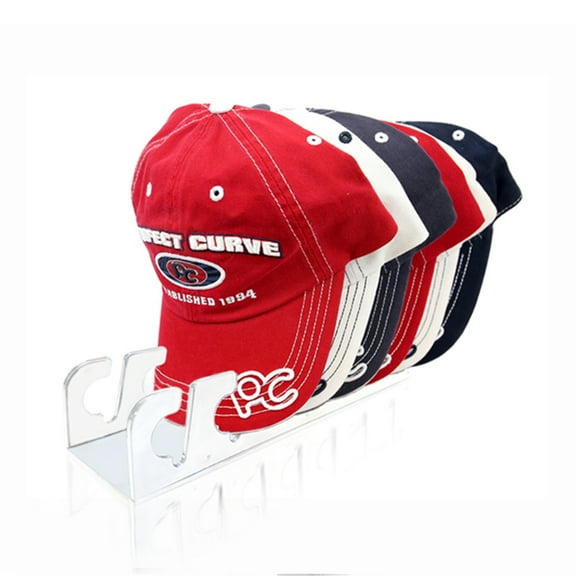 Perfect Curve Cap Rack Stand 1-Pack - White, Wall & Tabletop Hat Organizer, Easy Assembly, Scratch-Resistant