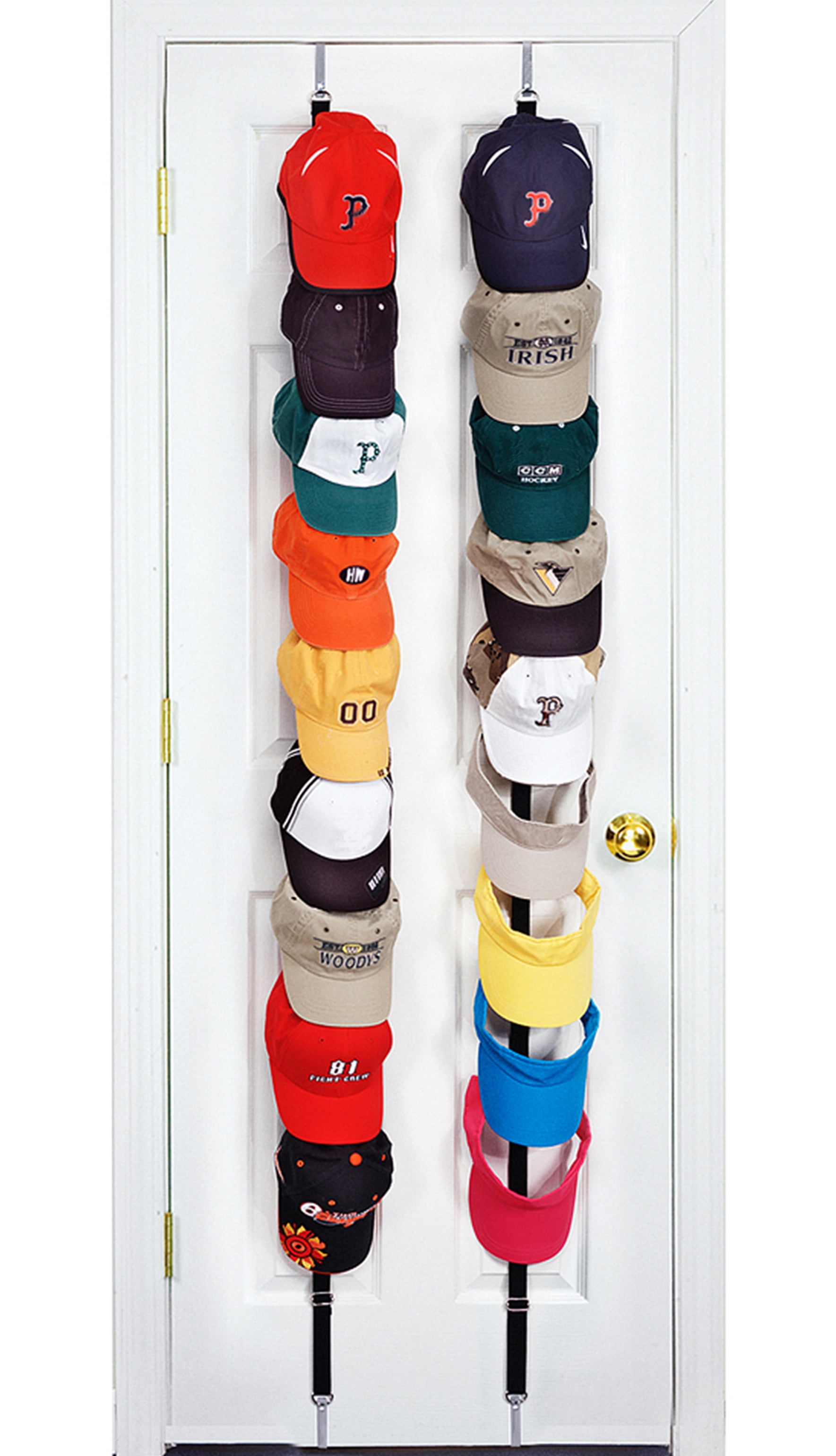 Perfect Curve CapRack18 over-the-door hat rack and organizer | baseball ...
