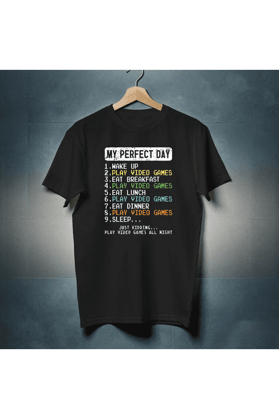 Perfect Day Gaming for Men and Women Funny Gamer Teen Boys Gift up to 5XL