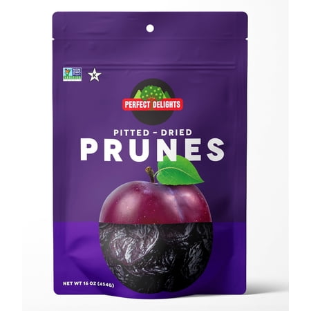 Perfect Delights Sun-Dried Pitted Prunes – Single Pack (16 oz)