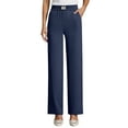 thumbnail image 1 of Perfect Drape High Rise Silky Soft Pull-on Stretch Pants for Senior Women Over 50 Navy XL, 1 of 6