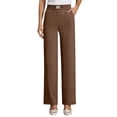thumbnail image 1 of Perfect Drape High Rise Silky Soft Pull-on Stretch Petite Pants With Pocket for Women Light Brown 3XL, 1 of 6