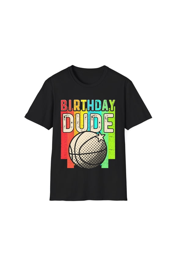 Perfect Dude Birthday Boy Basketball Birthday Dude Birthday Gift Men Dude Mens Tshirts
