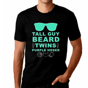 Perfect Dude Shirt for Men - Tall Guy Beard Twins Purple Hoser Dude Shirt - Perfect Dude Merchandise