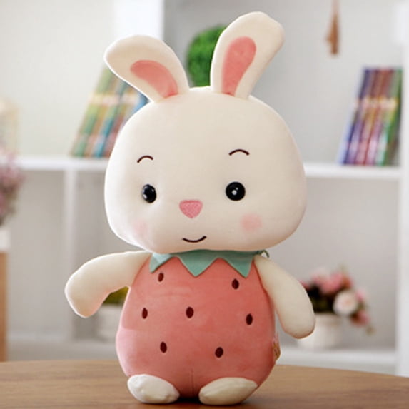 Perfect Easter Basket Gift - Adorable Bunny Stuffed Animal with Scarf, 10 Inch Soft Plush for Kids, Room Decor & Spring Celebration Pink