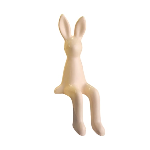Perfect Easter Or Birthday Gift,Easter Tabletop Ornament,Rabbit Sculpture,Easter Bunny,Easter Bunny Decor,Home Office Decorative Displays,Easter Rabbit Statue,Modern Bunny Statue,Beige,8.3x8.3 Inch