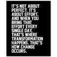 thumbnail image 1 of It's Not About Perfect, It's About Effort - Motivational Wall Art Print - Positive Quotes Wall Decor - Encouragement Gifts - Positive Sayings for Wall Décor - (Unframed, 9 x 11 inches), 1 of 4