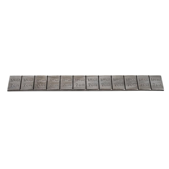 Perfect Equipment Wheel Weights - Lead QuikStikA? - 0.25 oz. segments, 3 oz. per strip - Low profile, 0.1875" height, 0.75" width, 1 box, sold by box