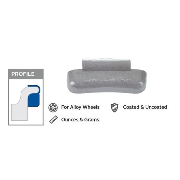 Perfect Equipment 3 oz Coated Mag Wheel Weight, Box of 25
