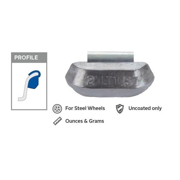 Perfect Equipment PWWLT1Z-035 3.5 oz Zinc Light Truck Wheel Weight, Box of 25