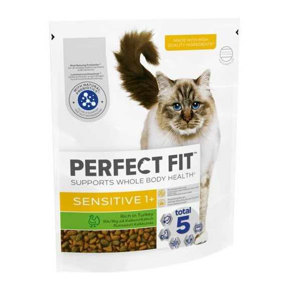 Perfect Fit Cat Complete Dry Sensitive 1+ Turkey Cat Food 750g 1 Case