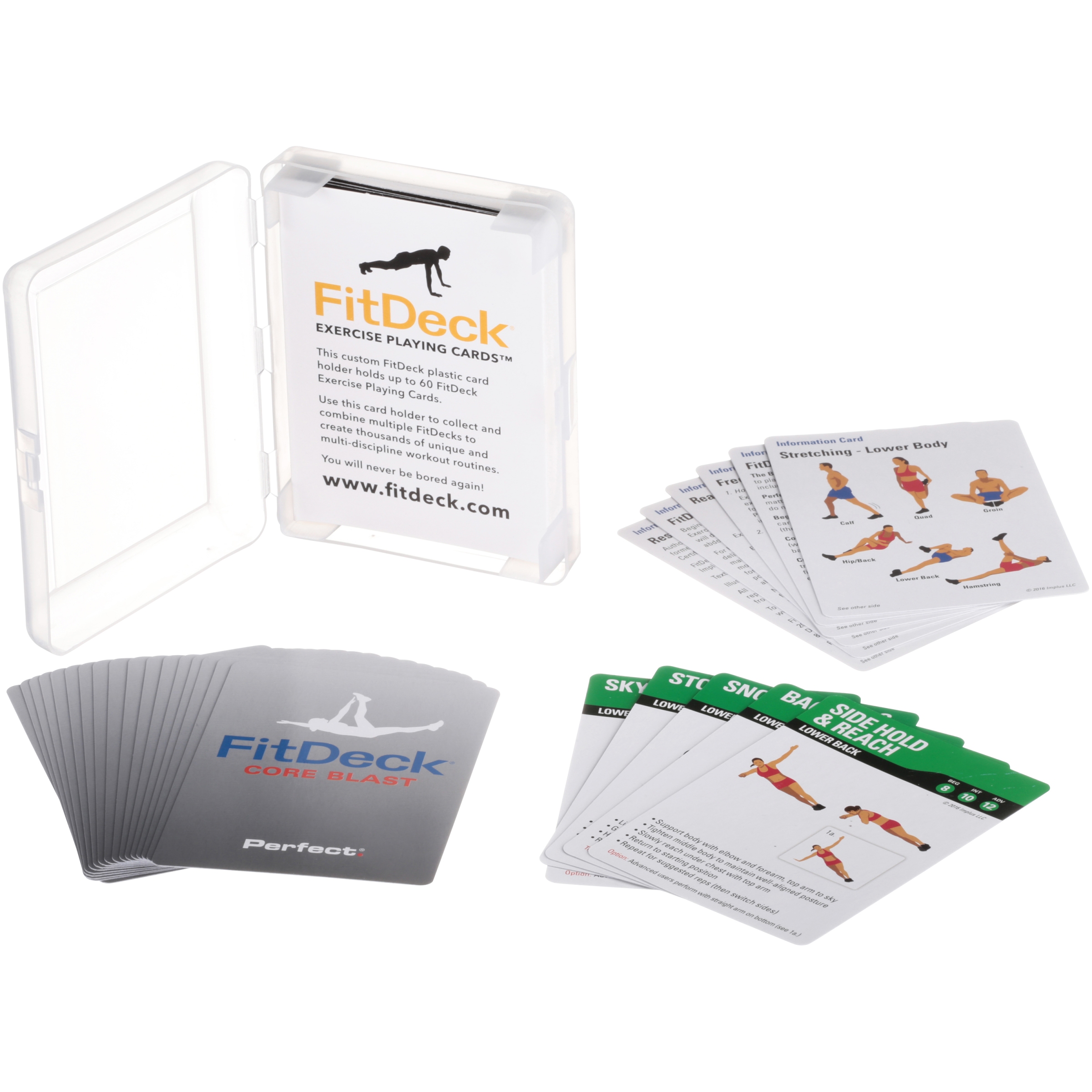 PerfectÂ® FitDeckÂ® Core Blast Exercise Playing Cards Booster Deck 28 pc Pack - image 1 of 4