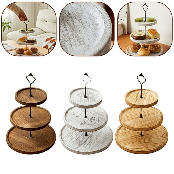 Perfect For Dessert Table Cake Stand Cake Stand Decorative Cake Parties Christmas Party Treats Circular Solid Wood C Smile Home