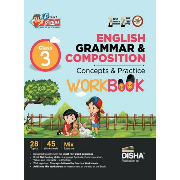 Perfect Genius Class 3 English Grammar & Composition Concepts & Practice Workbook Follows NEP 2020 Guidelines (Paperback)