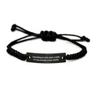 Perfect Geocaching Black Rope Bracelet, Geocaching is not Just a Hobby, for Friends, Present from, Engraved Bracelet for Geocaching