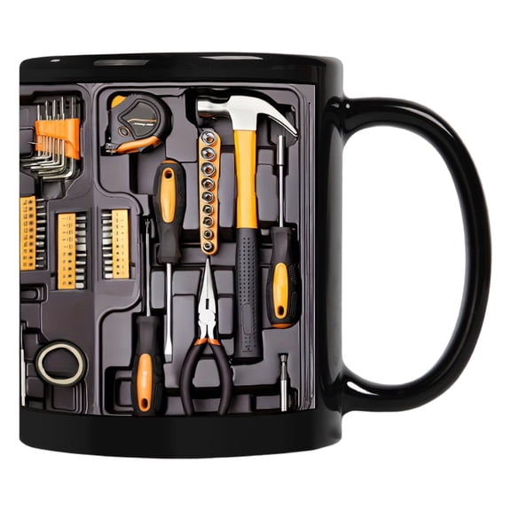 Perfect Gift Toolbox Themed Coffee Cup For Fathers Day Birthday Ceramic Mug Dishwasher Microwave Safe 3D Art