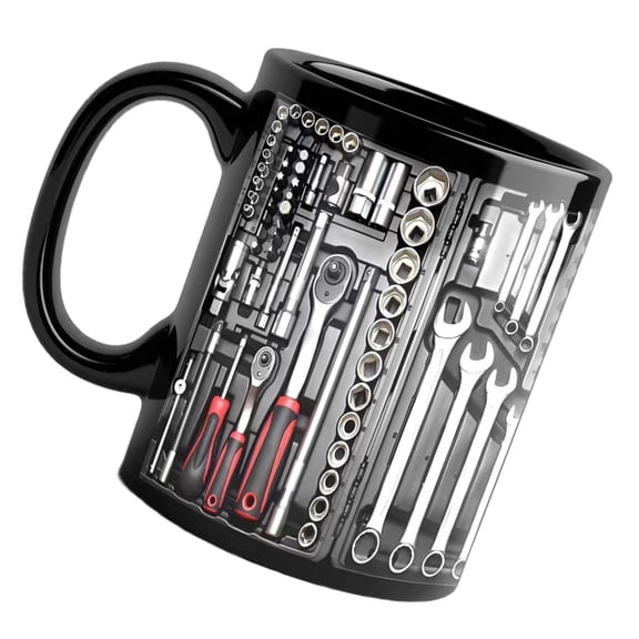 Perfect Gift Toolbox Themed Coffee Cup For Fathers Day Birthday Ceramic Mug Dishwasher Microwave Safe 3D Art