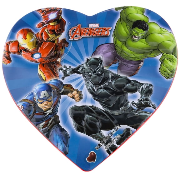 Perfect Gift for Comic Lovers : Marvel Heroes Large Heart-Shaped Chocolate Tin