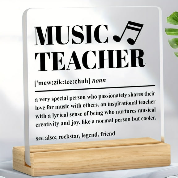 Perfect Gift for Music Lovers Chic Acrylic Desk Decor Teachers Singers Musicians Birthday Christmas for Women Men 4 Inch